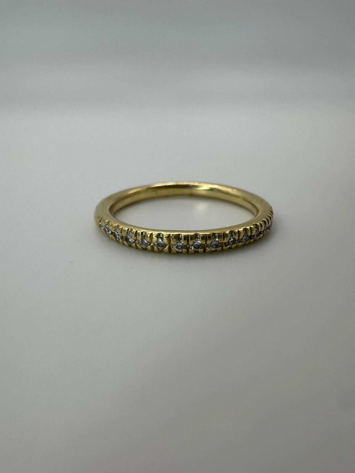 Кольцо из 14K золота с натуральными бриллиантами